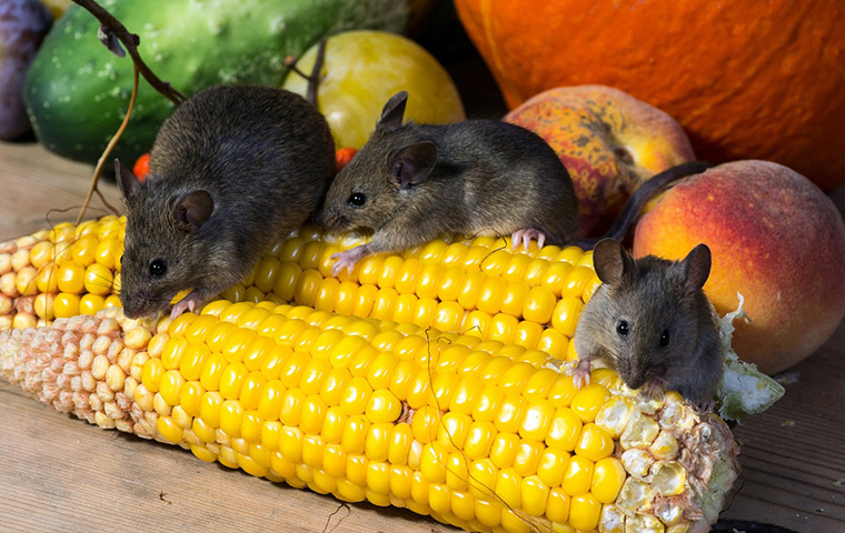 mice eating bread