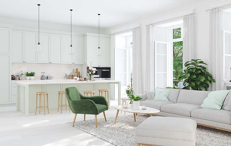 living room in home